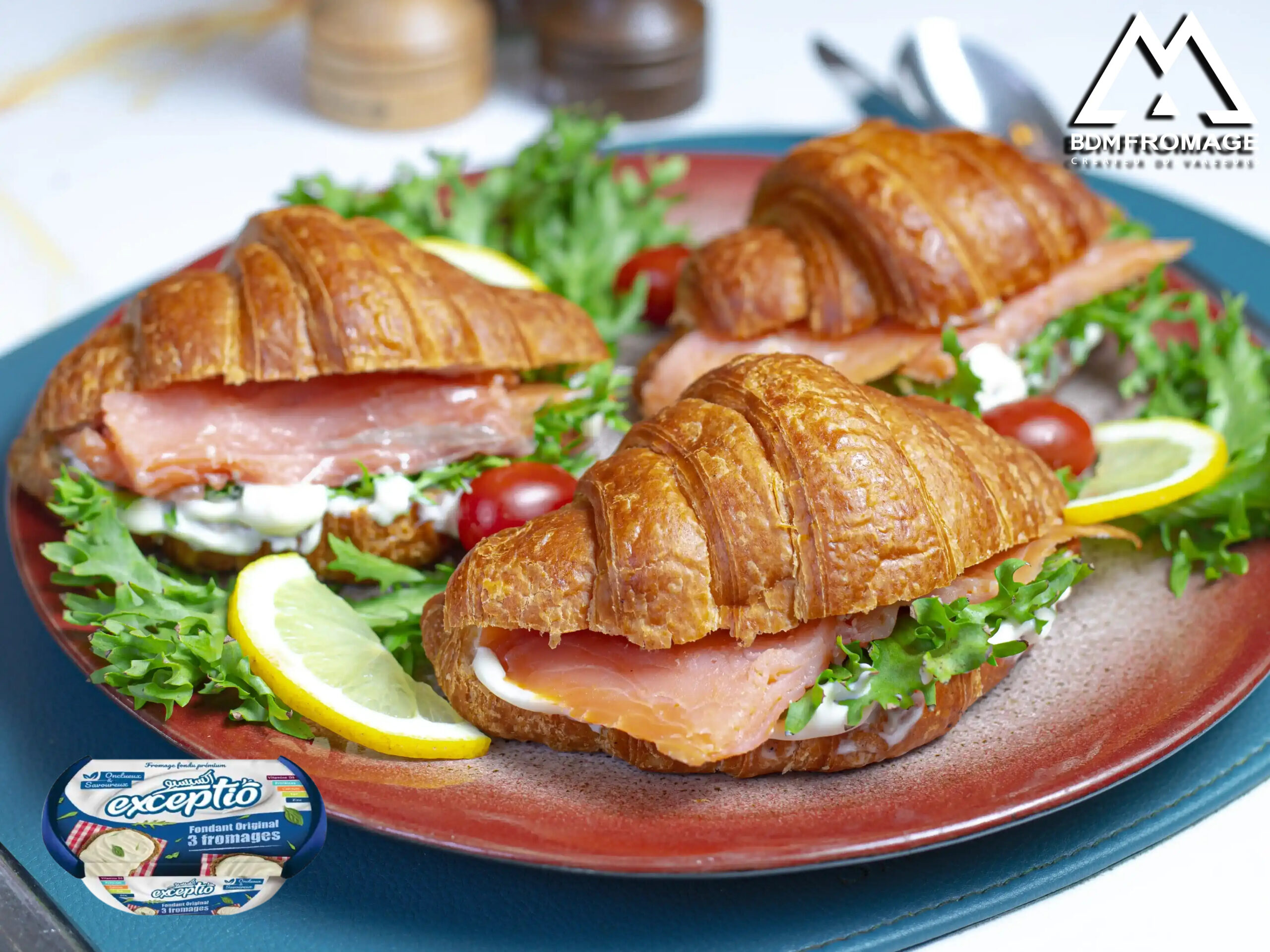 Croissant sale au saumon